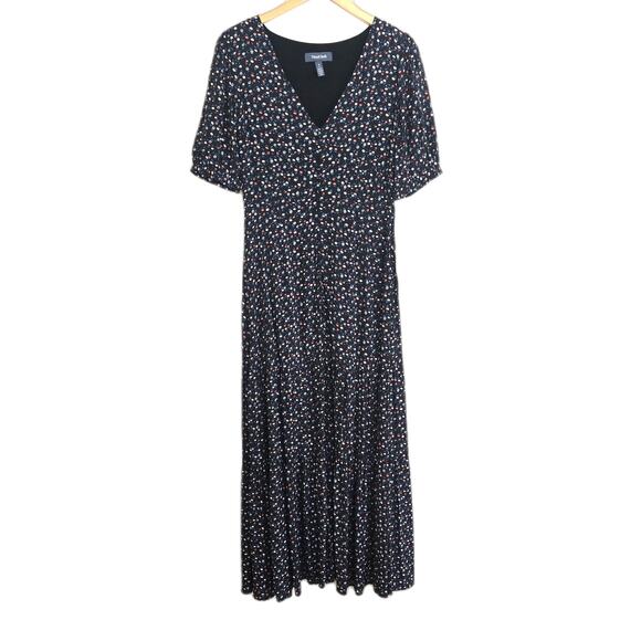 Modcloth New Ditsy Floral Short Sleeve Tiered Maxi Dress Size S - Picture 2 of 13